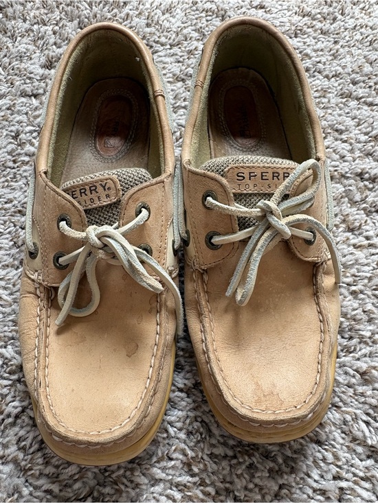Sperry Shoes - Sperry Women’s Light Tan Leather Deck Moccasins